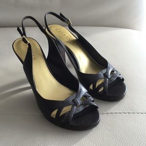 Ralph Lauren leather sling back sandals